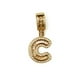 thumbnail image 5 of Collar con dije de oro laminado letra brillos C, 5 of 6