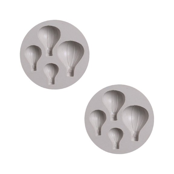 2Pcs Hot Air Balloon Silicone Mould Fondant Cake Chocolate Cookie Decorating Mould Cake Tools Cake Mould