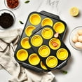 thumbnail image 4 of Hecteas Cake Mould,Dessert Molds,Silicone Pan 6 Cups Mini Pans with Metal Frame Nonstick To Easily Out for Baking Homemade Breads Cupcakes Egg Silicone Tin Cupcake Pan(1*Cake Mold-Gray), 4 of 5