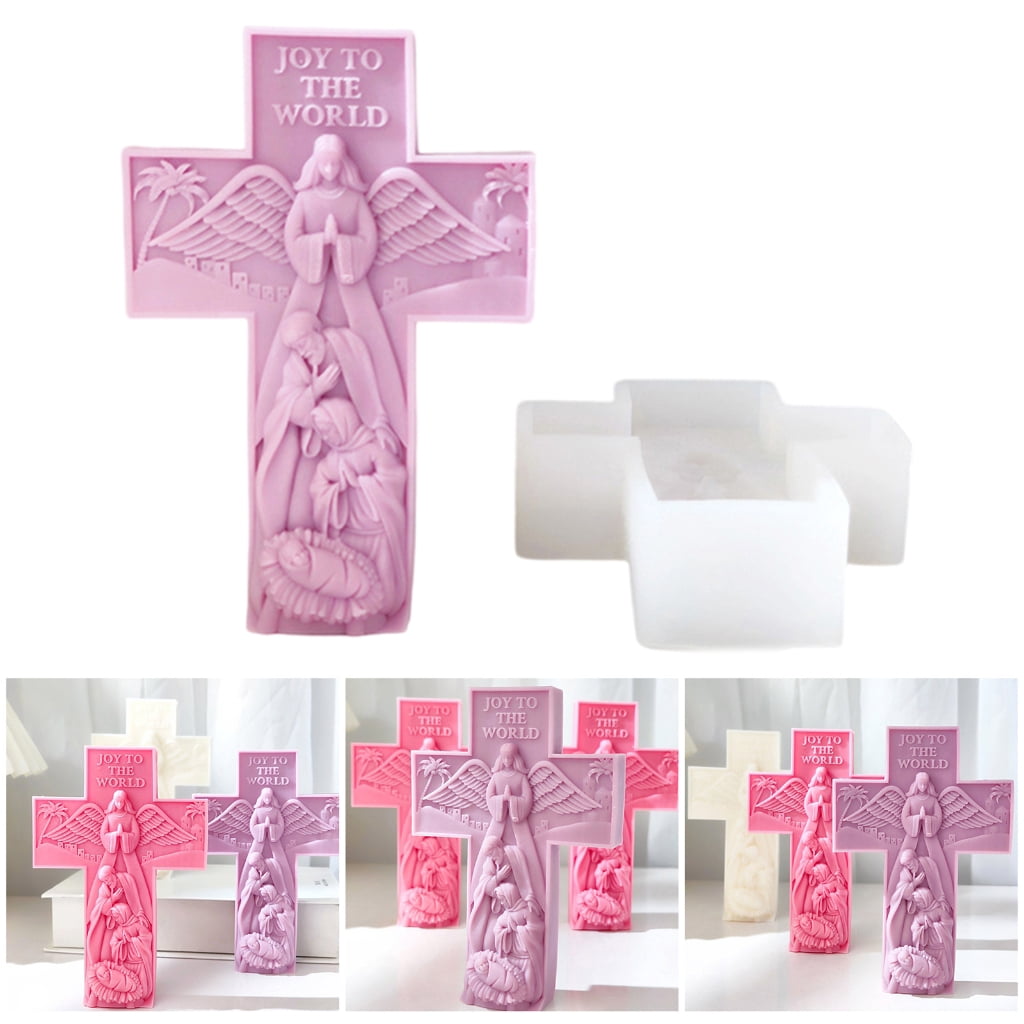 Aurgiarme Handmade Faith Religious Silicone Molds Epoxy Resin Jewelry Mold Handmade Resin Art Supplies Silicone Molds for Baking