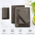 thumbnail image 6 of Green Essen 4 Packs Bath Towel Set Plush Bath Sheet 600 GSM Oversized Thick Bath Shower Towels 35x70-Extra Soft Cozy-Absorbent-Quick Dry-Multi-Purpose Hotel Large Microfiber Bathroom Towels Dark Brown, 6 of 8