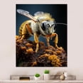 thumbnail image 2 of Designart "Creature Honeybee" Animals Bee Metal Art Print, 2 of 5