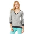 thumbnail image 2 of Aeropostale Womens Tight V Neck Knit Sweater, Black, X-Large, 2 of 2