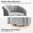 thumbnail image 2 of Modern Swivel Barrel Chair Gray Boucle Club Chair Upholstered Living Room, 2 of 7