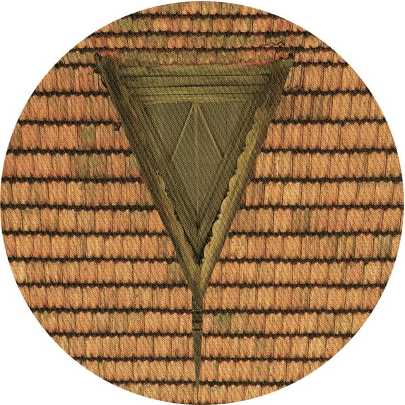 Ahgly Company Machine Washable Indoor Square Transitional Saddle Brown Area Rugs, 3' Square