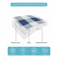 thumbnail image 5 of Quilts Twin Size, Navy Blue White Buffalo Check Soft Comforter Bedding Set for Bed, Farmhouse Plaid Modern Geometric Lightweight Quilted Bedspread with Pillow Cover(2 Pieces), 68x86 Inch, 5 of 6