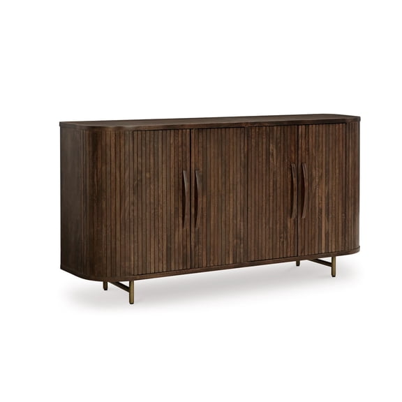 Signature Design by Ashley Amickly Dark Brown Accent Cabinet