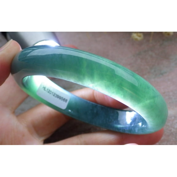 Icy Green Natural A JADE Jadeite Bangle Bracelet 55 mm 679664 TN