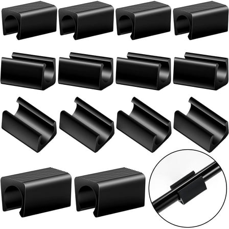 Lsupdaol Rectangle Chair Leg Floor Protectors Nonslip No Noise 14 mm Bar Stool Leg Floor Protectors Chair Leg Covers for Patio Chairs Metal U Shape Chairs Feet Outdoor Furniture(40 Pcs)