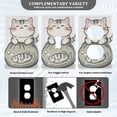 thumbnail image 3 of Yayeee Toggle Light Switch Wall Plate 1-Gang 4.5"x2.7" Home Decorative Outlet Cover, Green Cute Cat, 3 of 7