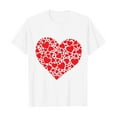 thumbnail image 2 of Goodtrade8 Shirts for Womens Valentines Heart Crew Neck Valentines Women Short Sleeve Printed Cute Pullover Gifts Womens Tshirts, 2 of 4