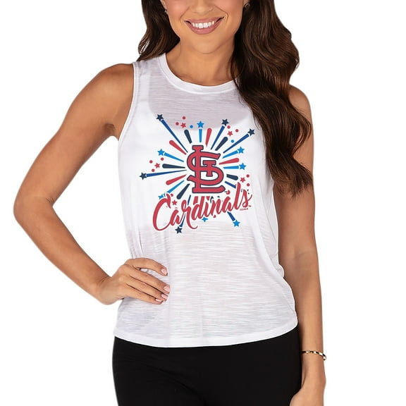 Women's Concepts Sport White St. Louis Cardinals Infuse Tank Top