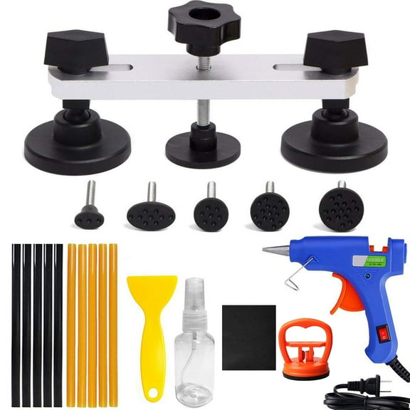 Koavoty Pro Paintless Dent Repair Kit, 22T, Black, Includes Glue Gun & Sticks, Suction Cup
