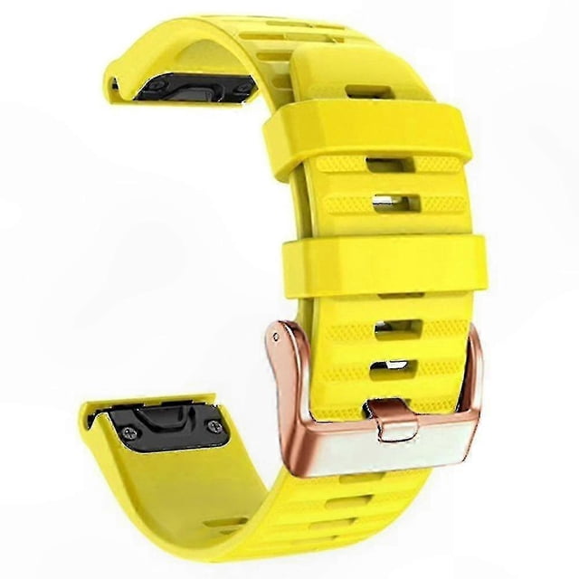 Rose Gold Striped Silicone QuickFit Band for 20mm Fitness Trackers