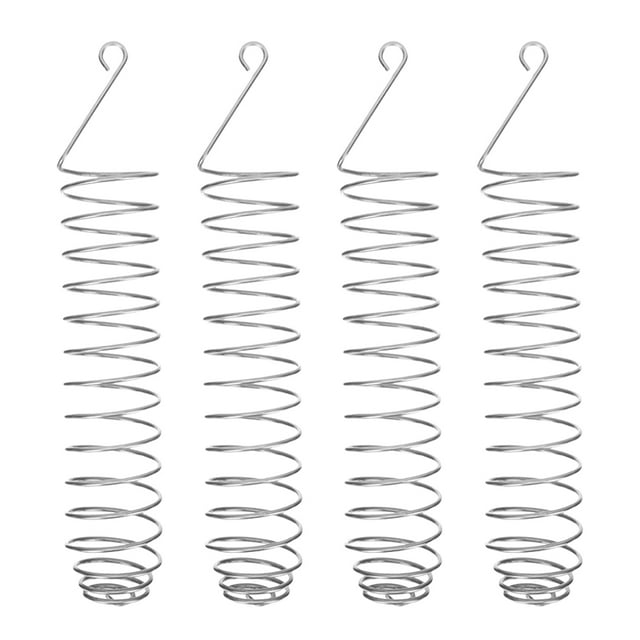 4 comederos para ardillas con soporte para mazorcas de maíz. Atrae ardillas, pájaros y otros animales salvajes del jardín. Plateado.