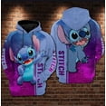 thumbnail image 3 of Nueva sudadera con capucha súper grande para hombre con estampado 3D de Disney Stitch, abrigo con estampado de moda urbana, sudadera con capucha deportiva y de ocio, ropa para hombre, 3 of 5