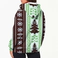 thumbnail image 3 of Puntoco Chaqueta Con Capucha Y Manga Larga Con Cremallera Y Estampado Navideño Informal Para Mujer, 3 of 6