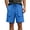 Blue, variant on Men Large Checkered Flap Cargo Shorts Woven Dark Drawstring Waist Oversized Side Flap Pockets Knee Length Woven Fabric Outdoor Street Camping Walking Travel Daily Short Pants Solid Color