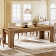 thumbnail image 1 of 78.7-Inch Large Dining Table for 6-8, Rectangle Farmhouse Kitchen Table, Brown, 1 of 9