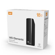 WD Elements WDBWLG0180HBK-NESN 18 TB Desktop Hard Drive - External - USB 3.0 -
