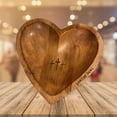 thumbnail image 2 of Cuenco en forma de corazón B - Cuenco funcional y coleccionable - Cuenco de madera hecho a mano para servir nueces y caramelos con tarjetas, 2 of 3