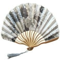 thumbnail image 3 of kjfeif Foldable Bamboo Fans,Eastern Style Handheld Fan Japanese Chinese Fan for DIY Decoration Wedding Dancing Party, 3 of 3