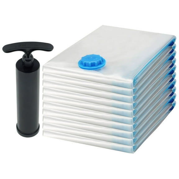10 Pack Jumbo Space Saver Bags Vacuum Seal Storage Bag Organizer 39 x 47 inches, 100x120 cm   Free Pump