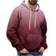 thumbnail image 2 of Dolkfu Sudadera con capucha casual para hombres, sudadera con capucha de color degradado, camiseta de manga larga para el invierno. L, 2 of 5