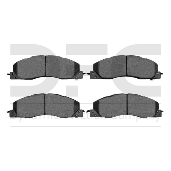 Dynamic Friction Company Heavy Duty Brake Pads - Semi Metallic 1214-1399-00-Front Set For 2009-2010 Dodge Ram 2500, 2009-2010 Dodge Ram 3500, 2011-2018 Ram 2500, 2011-2018 Ram 3500, 2011-2018 Ram 4000