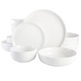 thumbnail image 1 of Juego de vajilla Gibson Home Oslo de porcelana, 16 piezas, blanco, 1 of 7