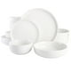 thumbnail image 1 of Juego de vajilla Gibson Home Oslo de porcelana, 16 piezas, blanco, 1 of 7