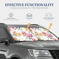 thumbnail image 7 of Picia Colorful Flowers 2 Piece Car Windshield Sun Shade Foldable | Foldable Sun Shield for Front Window Blocks UV Rays and Keeps Your Vehicle Cool-Medium, 7 of 7