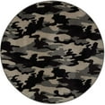 thumbnail image 1 of Camouflage Smoke Screen Area Rug for Living Room, Dining Room, Kitchen, Bedroom, Kids, Made In USA - 8' Round, 1 of 2