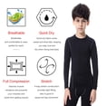 thumbnail image 4 of 3 Pack Youth Boys Compression Shirt Football Undershirt Long Sleeve Athletic Shirts Soccer Workout Base Layer, 4 of 7