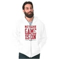thumbnail image 4 of No Talkie Game is On Football Men's Big & Tall Graphic Zip Up Hoodie Brisco Brands 2X, 4 of 5