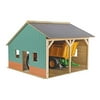 kids globe wooden farm shed for 2 tractors (scale 1:16)