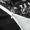 thumbnail image 4 of Homewish Goth Skull Moths Twin Duvet Cover,Vintage Flowers Twin Bedding,Black Gray,Halloween Comforter Cover,Black Reversible,2pcs,1 Duvet Cover and 1 Pillowcase, 4 of 6