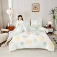 thumbnail image 4 of Manfei Minimalism Flower Floral Full Size Comforter Sets, Vintage Mid Century Fashion Bedding Comforter Set, Teen Adult Kid Reversible Bedding Sets, Luxury Bedroom Decor, 3 Pieces, 4 of 8