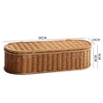 thumbnail image 2 of Cesta de Almacenamiento de Ratán Sintético Bohemio - Caja de Almacenamiento Tejida, para Cubiertos A Prueba de Polvo, Cesta Organizadora para el Hogar y la Cocina L, 2 of 5