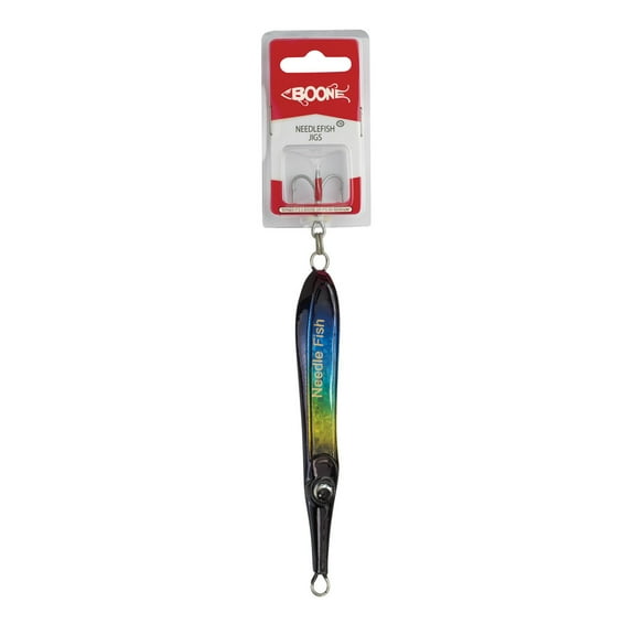 Boone Needlefish Jig Dark Abalone - 3", 3/4 oz.