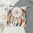 thumbnail image 2 of Sheronv Feathers Beads Dreamcatcher Graphic Decorative Cushion Cover for Home Couch Sofa Living Room - Zipper Closure Pillow Case 1pc 12x12in, 2 of 5