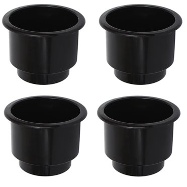 Black Plastic Cup Holder Insert - Fits Boat, RV, Car, Truck, Poker Tables (2-7/8")