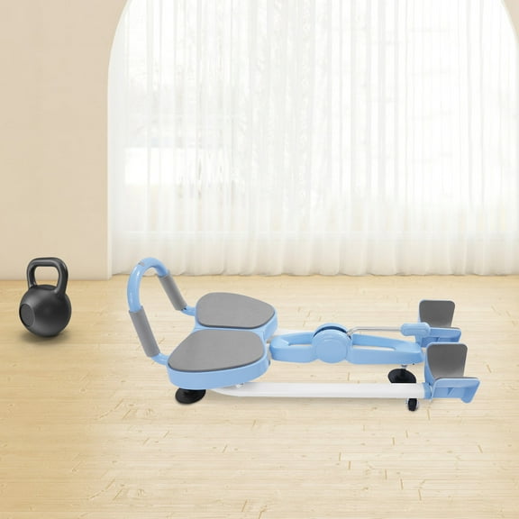 74*28cm Floor Standing Leg Stretcher Blue Heavy Duty Split Machine Flexibility Stretching Equipment with Practical Wheels