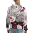 thumbnail image 7 of Wukai Christmas Snowman With Hat Print Womens Hoodies Fleece Sweatshirts Long Sleeve Sweaters Pullover Fall Outfits Winter Clothes-X-Large, 7 of 7