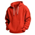 thumbnail image 5 of S-5X Plus Size Waffleknit Hoodies for Men Big & Tall Sweatshirts with Zipper and Front Pocket Pullover Long Sleeve Solid Color Workout Hoodie Tops, 5 of 8