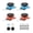 Blue Red 4Pack, variant on for Joy con Joystick Replacement 2 Pack for Switch 2, Replacement Joy-Stick Thumb Stick for Switch 2 for Joycon 2 (L)/(R) Blue/Red, Left/Right Joystick with Thumbstick Grips & Screws (Blue/Red 2Pack)