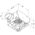 thumbnail image 3 of Delta Breez GreenBuilder Ventilation Bath Fan 80CFM with Humidity Sensor, White, 3 of 8