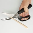 thumbnail image 3 of GAJING Heavy Duty Poultry Shears - Spring Loaded Professional Kitchen 3mm Thickness Blades Scissors with Lock and PP comfortable Handle for Cutting Chicken, Bone, Meat,Barbecue,Chopping Food - -, 3 of 6