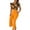 Yellow, variant on Riforla Women Casual Fashion Print Ruffle Sleeve Vest Shirt Blouse Betton Pant with Belt Set Suits Sets for Women 2 Pieces Yellow M