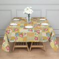 thumbnail image 3 of Pioneer Flower Floral Print Pattern Square Tablecloth, Waterproof Wipeable Spillproof Washable Table Cover for Home Kitchen Party and Daily Decor 42"x42", 3 of 6